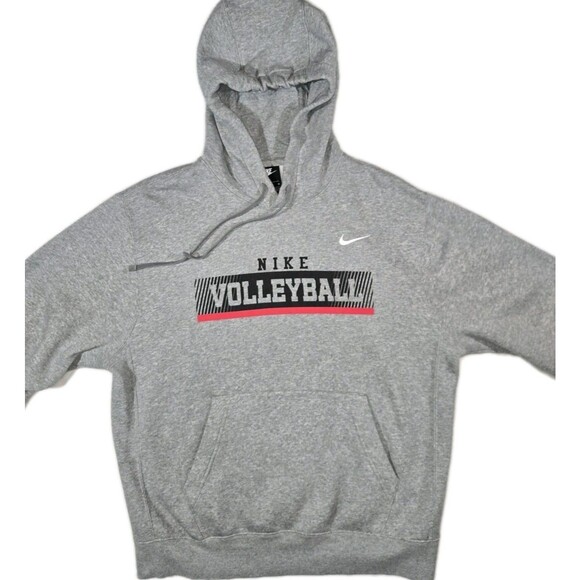 Nike Sportswear Club Fleece Hooded Sweatshirt Hoodie Gray Mens Medium Volleyball - Picture 1 of 6